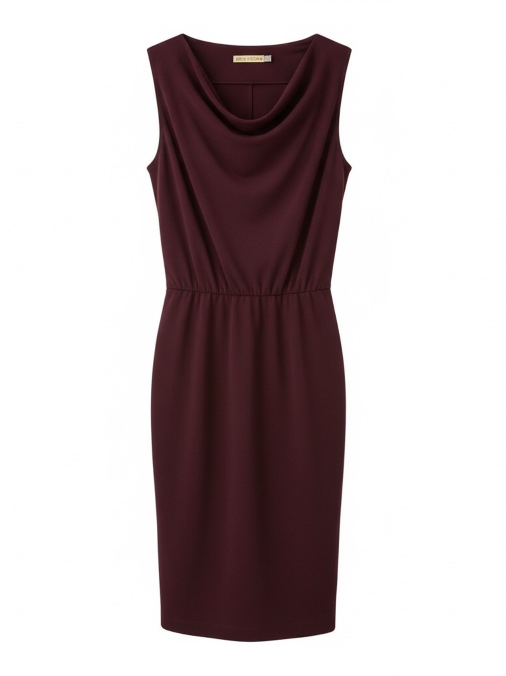 Alice + Olivia Sleeveless Cowl Neck Midi Dress in Deep Wine